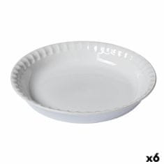 NEW Kalup za Pečico Pyrex Supreme Krožen 25,5 x 25,5 x 4 cm Bela (6 kosov)