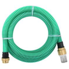 Vidaxl zöld PVC szívótömlő sárgaréz csatlakozókkal 1,1" 7 m 151044