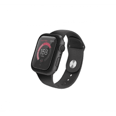 UNIQ Nautic Apple Watch 44mm műanyag tok üvegfóliával, fekete (UNIQ-44MM-NAUBLK) (UNIQ-44MM-NAUBLK)