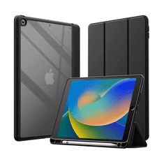 Crong PrimeFolio Apple iPad 10.2 (2019 / 2020 / 2001) Flip tok - Fekete (CRG-PRF-IPD102-BLK)