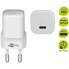 Goobay 61084 USB-C Hálózati töltő - Fehér (5V / 3A) (61084)