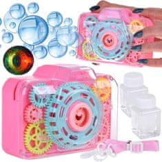 RAMIZ Buborékfújó kamera hang- és fényeffektussal rózsaszín színben