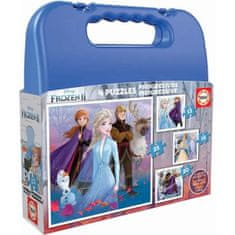 NEW Komplet 4 puzzle sestavljank Educa Frozen II 73 Kosi