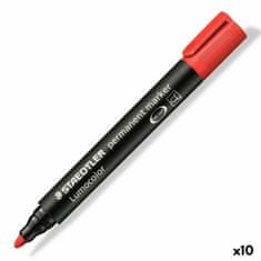 NEW Trajni marker Staedtler Lumocolor 352-2 Rdeča (10 kosov)