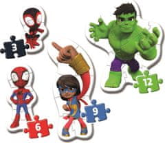 Clementoni My First Spidey and his Amazing Friends 4in1 Puzzle (3,6,9,12 darab)
