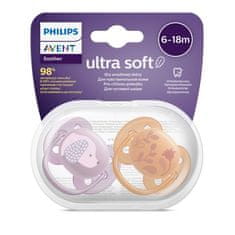 Avent Ultrasoft Prémium állatos cumi 6-18 m 2db lány - 6-18 m