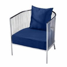 NEW DKD Home Decor Fotel Polyester Steel Navy (66 x 69 x 70 cm)