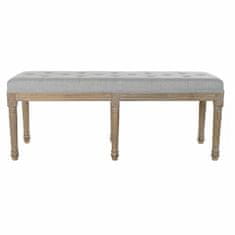 NEW Stolček DKD Home Decor Naraven Poliester Perilo Gumijast les Temno siva (122 x 41 x 46 cm)