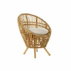 NEW DKD Home Decor Fotel 8424001750092 Természetes pamut fehér rattan (74 x 67 x 85 cm)