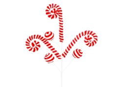 LAALU.cz Dekoratív ágas cukorkadobozok piros és fehér 66 cm