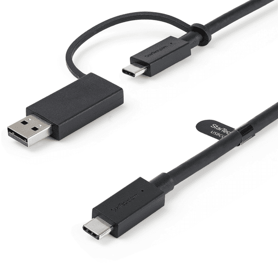 Startech USBCCADP USB-A / USB-C apa - USB-C apa 3.2 Töltőkábel - Fekete (1m) (USBCCADP)