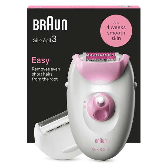 BRAUN Silk-épil 3 3-031 20 csipeszek Rózsaszín, Fehér (224963)