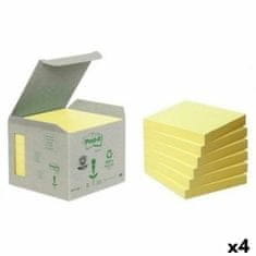 NEW Set Lepilnih Beležk Post-it Rumena 6 Kosi 76 x 76 mm (4 kosov)