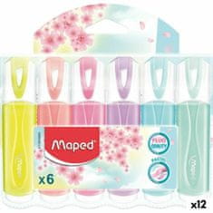 NEW Set Fluorescentnih Markerjev Maped Pisana 6 Kosi (12 kosov)