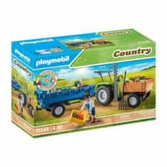 NEW Playmobil Járműpark játékkészlet 71249 42 darabos traktor