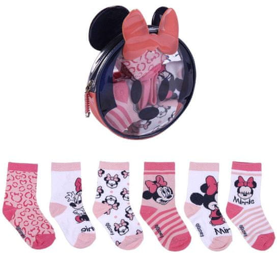 Disney Minnie egér mintás zokni szett/5db Díszcsomagolásban