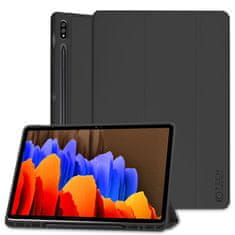 TKG Tablettok Samsung Galaxy Tab S7 FE (SM-T730, SM-T733, SM-T736B) - fekete smart case tablet tok ceruza tartóval