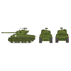 Tamiya US Tank M4A3E8 Sherman Easy Eight tank műanyag modell (1:35) (35346)