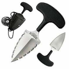 Cold Steel 43XLSS Urban Edge fogazott tolóerő tőr 6,4 cm, fekete, Kray-Ex, Secure-Ex hüvely