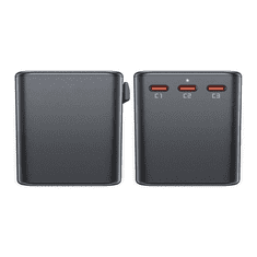 AceFast Z1 multifunkciós hálózati töltő 2x USB-A - 3x USB-C 67W US/EU/UK/AU fekete (Z1 black)