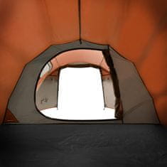 Vidaxl 3 személyes narancssárga vízálló alagút kempingsátor 94392