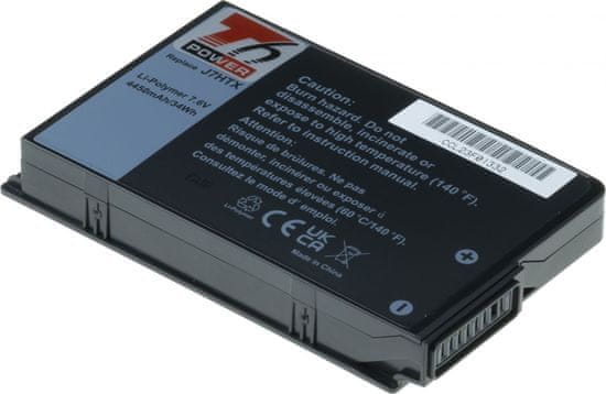 T6 power Akkumulátor Dell laptophoz, cikkszám: VMM1J, Li-Ion, 7,6 V, 4450 mAh (34 Wh), fekete