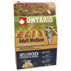 Ontario Adult Medium csirke és burgonya 2,25kg