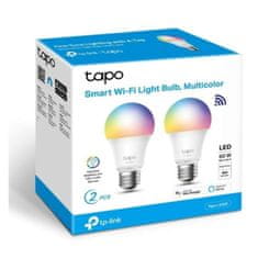 NEW Intelligens LED izzó TP-Link TAPO L530E(2-PACK) Wifi 8,7 W E27 60 W 2500K - 6500K Fehér fém (2 uds)