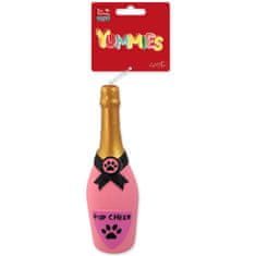 Dog Fantasy Játékkutya Fantasy Latex pezsgősüveg hanggal rózsaszín 16,5cm
