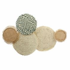 NEW Fali dekoráció DKD Home Decor Perilo Rattan körök (96 x 6 x 60 cm)