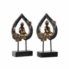 NEW DKD Home Decor Fémgyanta Buda (2 db) (19 x 7,7 x 35 cm)