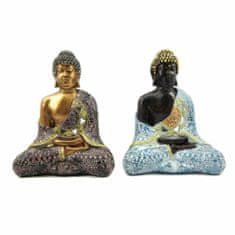 NEW DKD Home Decor Buda gyanta dekoratív figura (13 x 7,6 x 17,5 cm) (2 db)