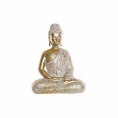 NEW DKD Home Decor Arany Buddha fehér gyanta figura (18,5 x 10,5 x 24 cm)