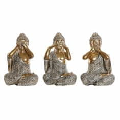 NEW DKD Home Decor Arany Buddha keleti dekorációs figura 15 x 12,5 x 23,5 cm (3 db)