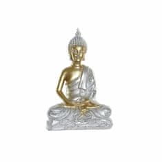 NEW DKD Home Decor Arany Buddha fehér gyanta dekoratív figura (25 x 14 x 37 cm)