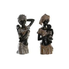 NEW DKD Home Decor gyanta gyarmati afrikai nő figura (18 x 17 x 41 cm) (2 db)