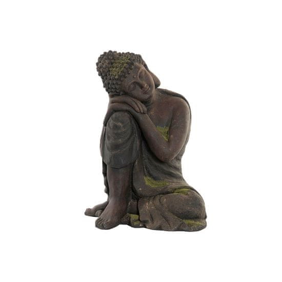 NEW DKD Lakberendezés Dekoratív figura Edzett üveg Fekete Buddha (42 x 33,5 x 53,5 cm)