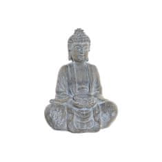 NEW DKD Home Decor Edzett üveg szürke Buddha dekoratív figura (36 x 23,5 x 48,4 cm)