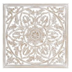 NEW Fali dekoráció DKD Home Decor Fehér Mandala fa MDF (60 x 2 x 60 cm)