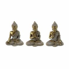 NEW DKD Home Decor Arany Buddha gyanta keleti dekorációs figura (10 x 6 x 12,3 cm) (3 db)