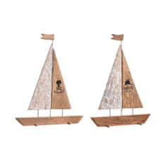 NEW DKD Home Decor Dekoratív figura 36,5 x 10 x 54 cm 37,5 x 10 x 48 cm Barna (2 db)