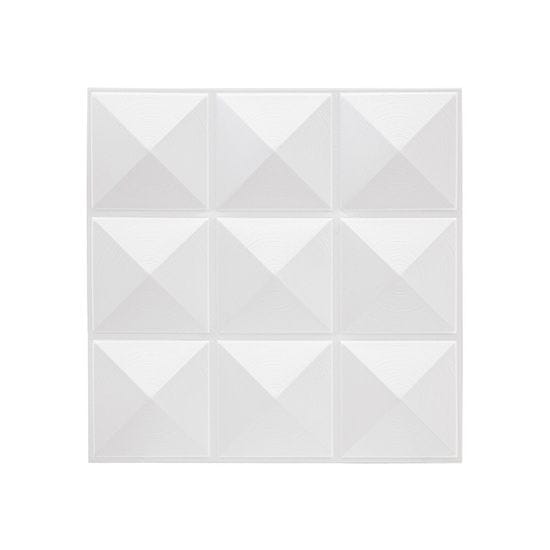 NEW Matricák Atmosphera Dekoratív Relief csempe Fehér 6 db (30 x 30 x 1,4 cm)