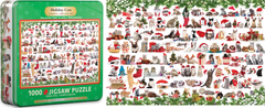 EuroGraphics Puzzle ón dobozban Karácsonyi macskák 1000 darab