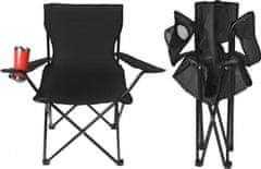 Malatec Turisztikai összecsukható szék fekete karfával