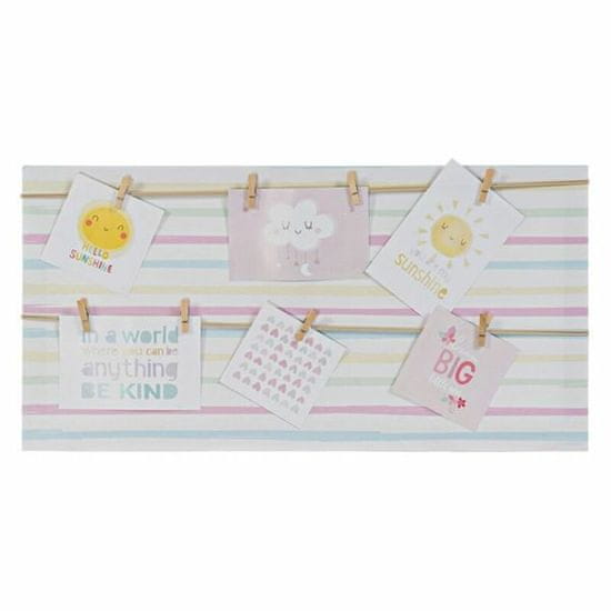 NEW Fényképkeret DKD Home Decor Sunshine Canvas Fehér Baby (60 x 2 x 30 cm)