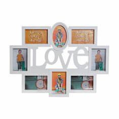 NEW DKD Home Decor Love Kristal Fehér PP Urban fényképkeret (62 x 3 x 47 cm)