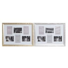 NEW DKD Home Decor Brilliant Crystal Silver Gold Aluminium PS Traditional Photo Frame (53 x 1,5 x 39 cm) (2 db)