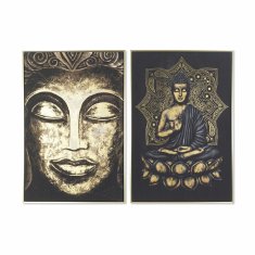 NEW DKD Lakberendezés Festmény 63 x 4,5 x 93 cm Buddha keleti (2 db)