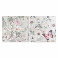 NEW DKD Lakberendezés 80 x 3 x 80 cm Flori Shabby Chic (2 db)