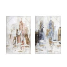 NEW DKD Home Decor New York (2 db) (90 x 3 x 60 cm)